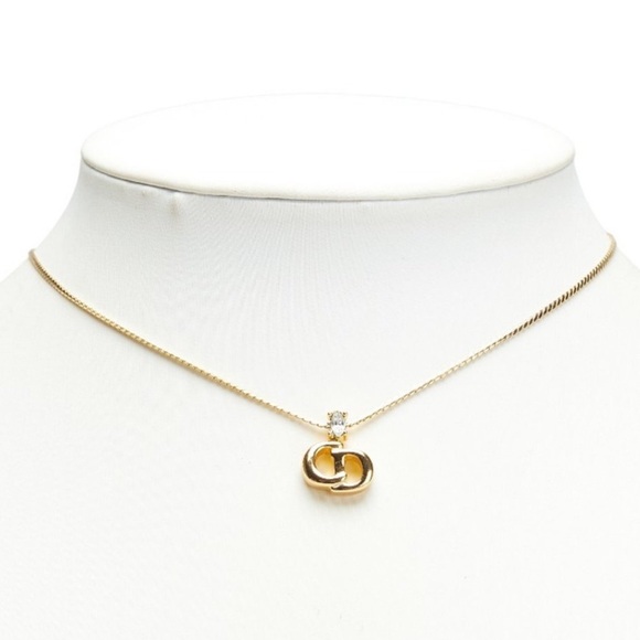 Authentic Dior necklace CD logo Christian Dior gold plated designer jewelry - Picture 5 of 7